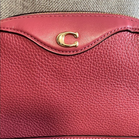 NWOT COACH Rose Pink Pebble Leather Dome Crossbody Bag - Picture 6 of 12